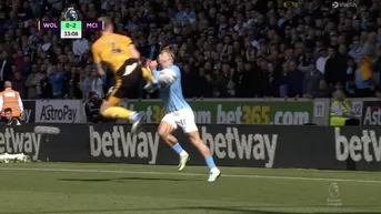 Jack Grealish sufrió un salvaje 'planchazo' en el Manchester City vs. Wolves