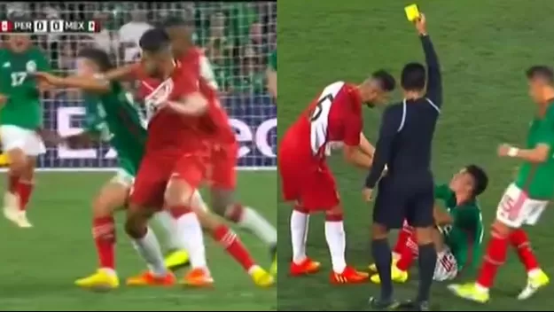 Perú vs. México: Carlos Zambrano amonestado por dura falta contra el 'Chucky' Lozano