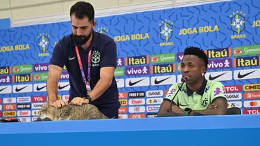 Vinicius Jr. reaccionó con risas ante lo sucedido. | Foto: AFP/Video: Latina