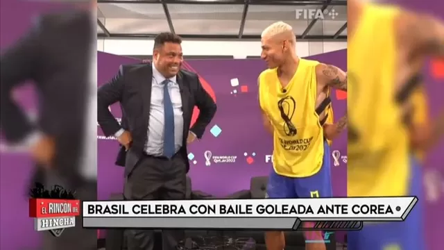Ronaldo Nazario se sumó al baile de Richarlison. | Video: América Televisión (Fuente: Latina)
