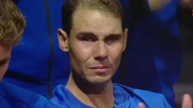 Rafael Nadal no pudo contener las lágrimas en la despedida de Roger Federer