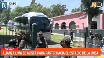 Salida de Alianza Lima al Monumental de la UNSA