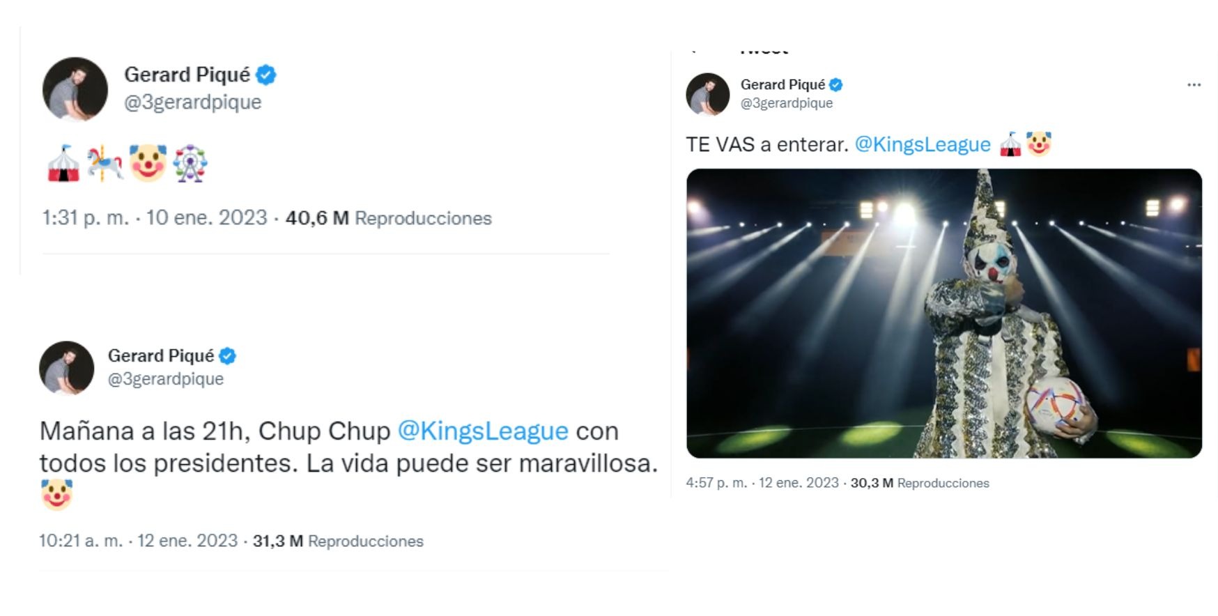 Algunas publicaciones de Gerard Piqué